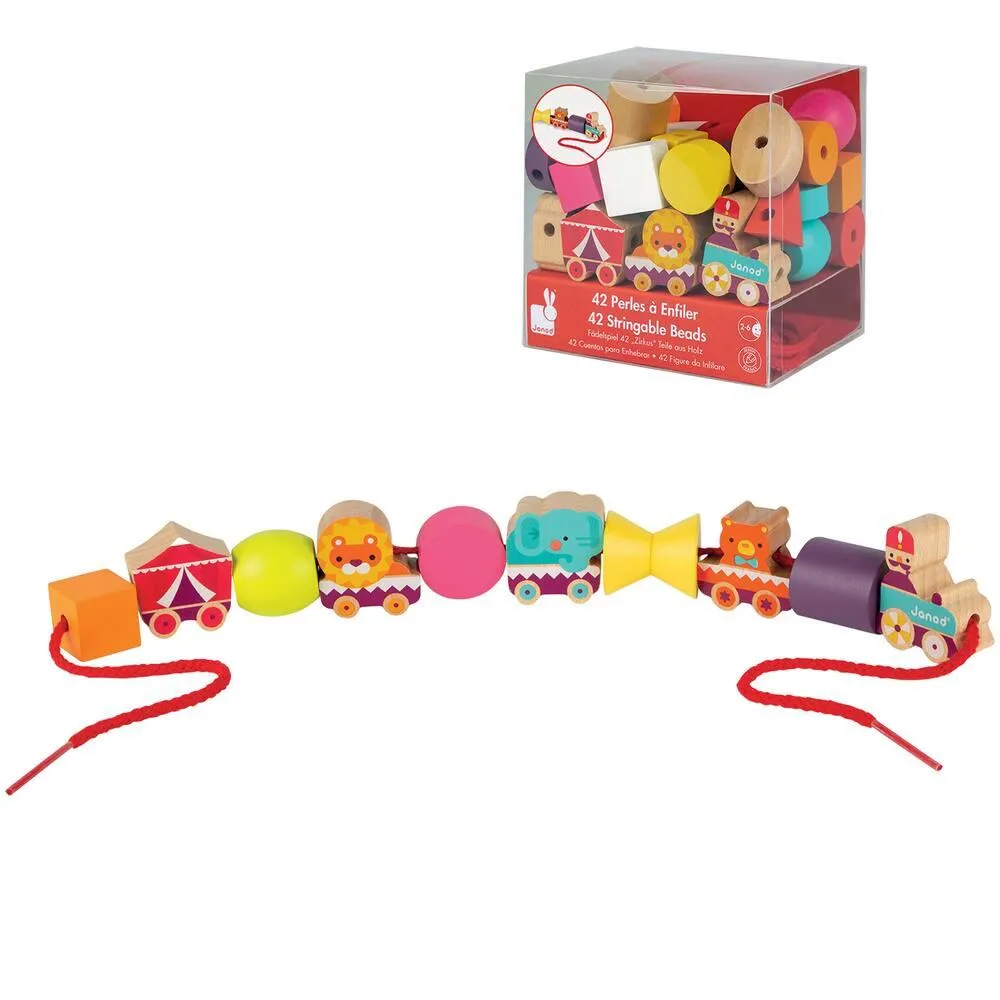PERLES A ENFILER CIRQUE - EN BOIS