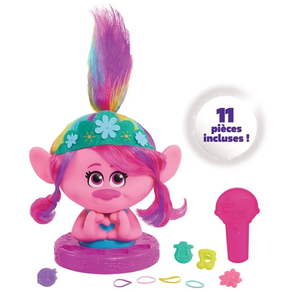 TÊTE À COIFFER POPPY TROLLS WORLD TOUR