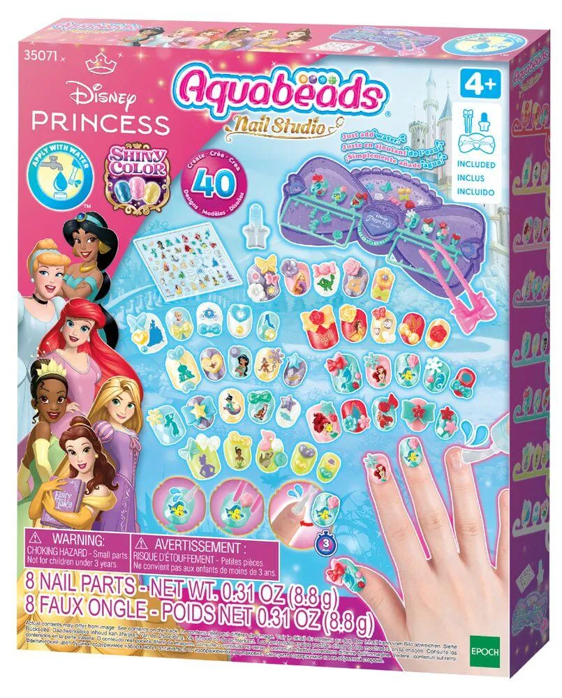 DISNEY PRINCESS - AQUABEADS - LE COFFRET DE MANUCURE