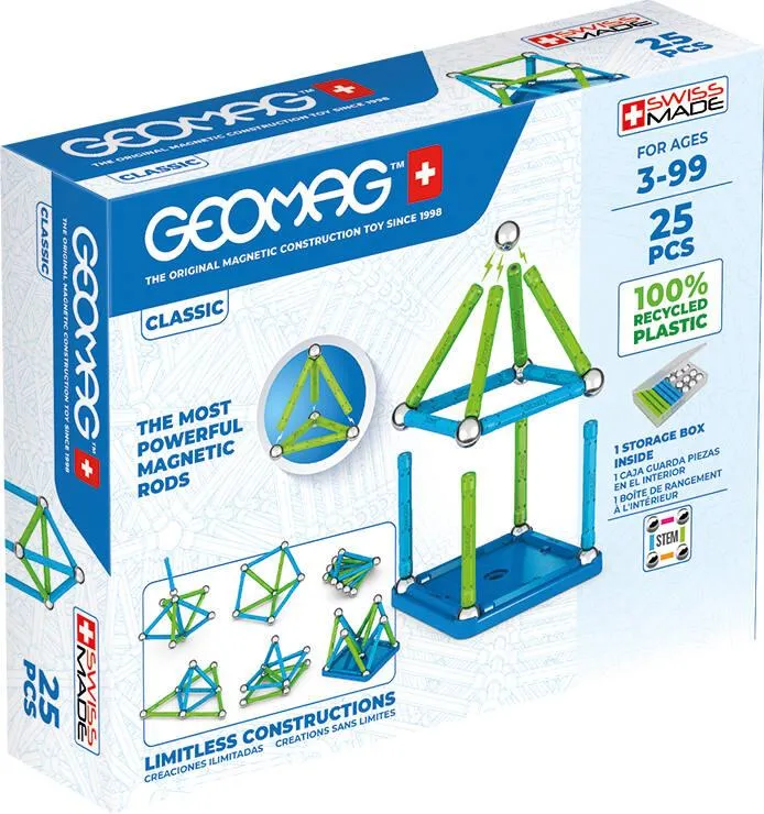 GEOMAG - ECOFRIENDLY 25 PIECES COLOR