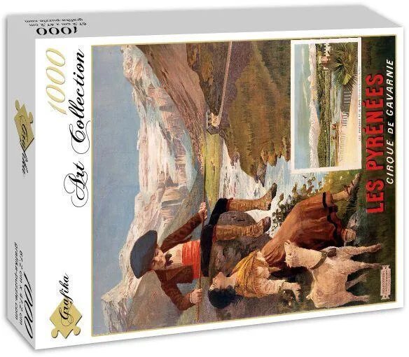 AFFICHE POUR LES CHEMINS DE FER P.L.M : LES PYRENEES - LE CIRQUE DE GAVARNIE , XIXE SIECLE