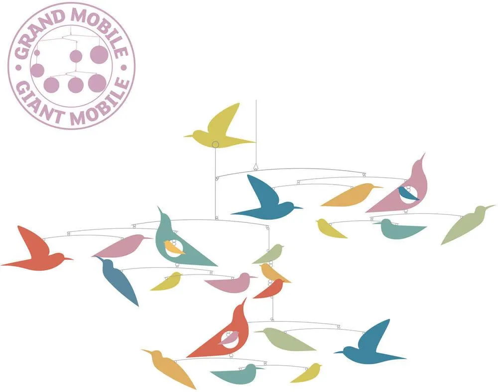 MOBILE OISEAUX MULTICOLORES KATSUMI :