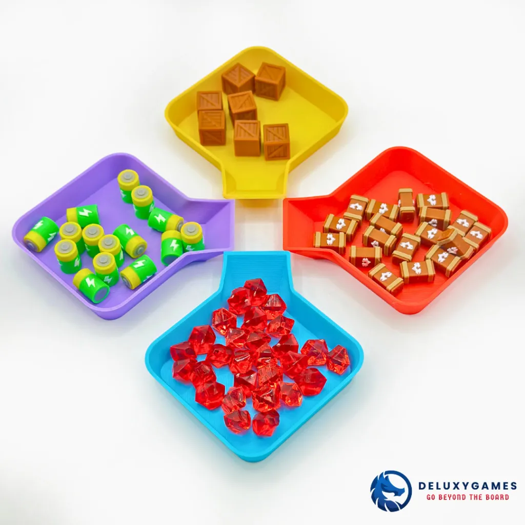 4 bacs à Jetons/Ressources