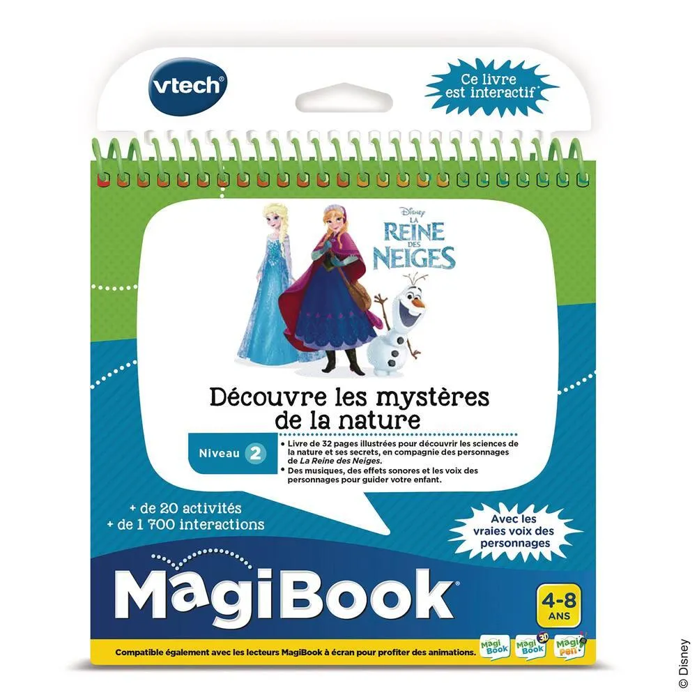 LIVRE MAGIBOOK - DECOUVRE LES MYSTERES DE LA NATURE - LA REINE DES NEIGES