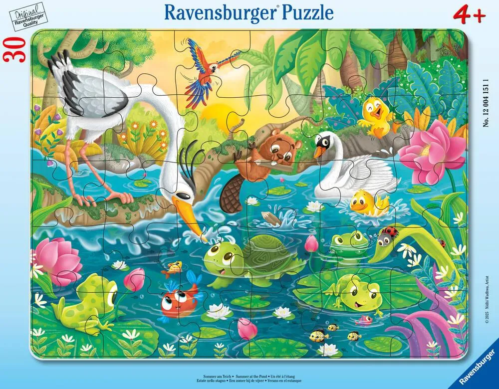 PUZZLE CADRE 30-48 PIECES  L'ETE A L'ETANG