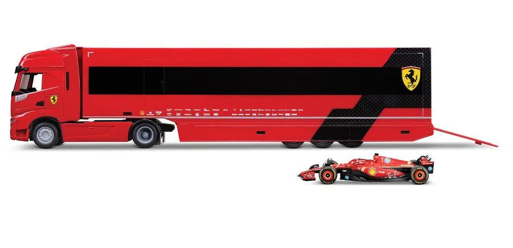 1/43 CAMION FERRARI IVECO S-WAY 570 SF 24 TRANSPORTEUR AVEC 1 F1 1/43