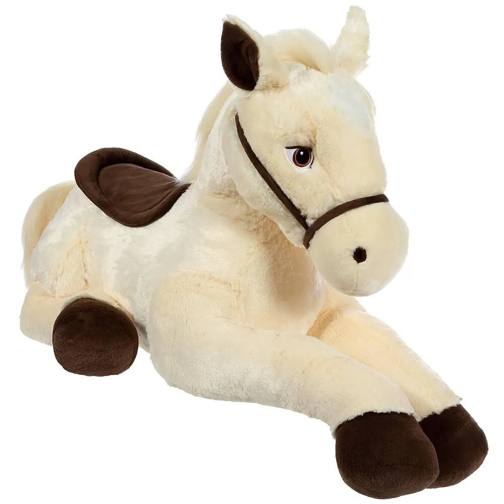PELUCHE GRAND CHEVAL SELLE 1M10