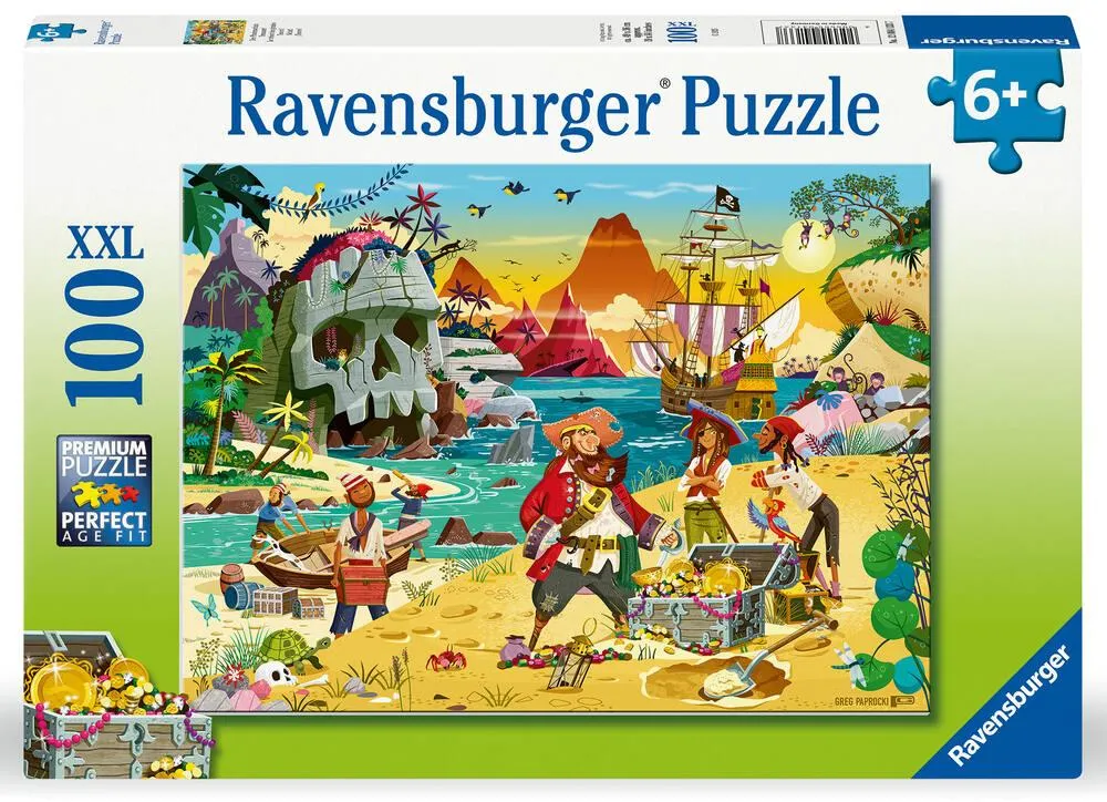 PUZZLE 100 PIECES XXL LE TRESOR DES PIRATES