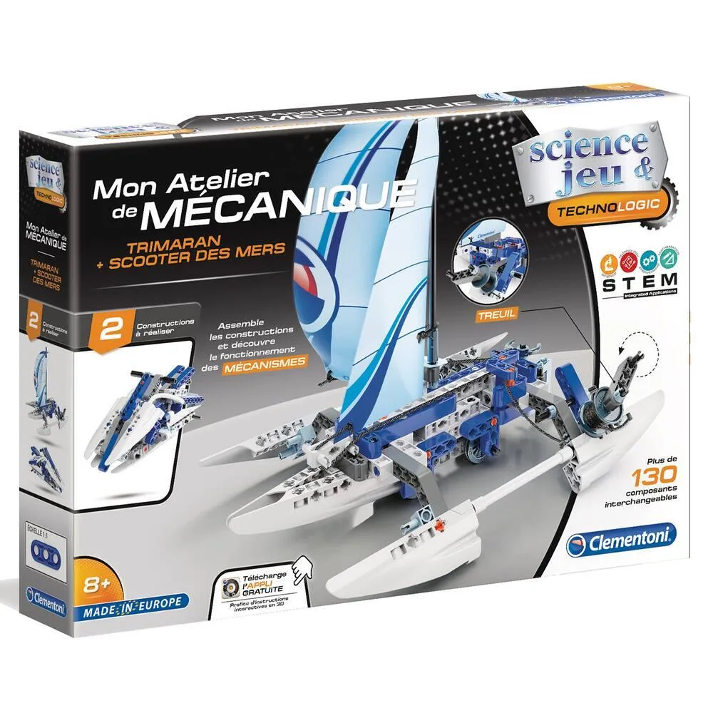 SCIENCE ET JEU - MON ATELIER DE MECANIQUE  - TRIMARAN ET SCOOTER DES MERS