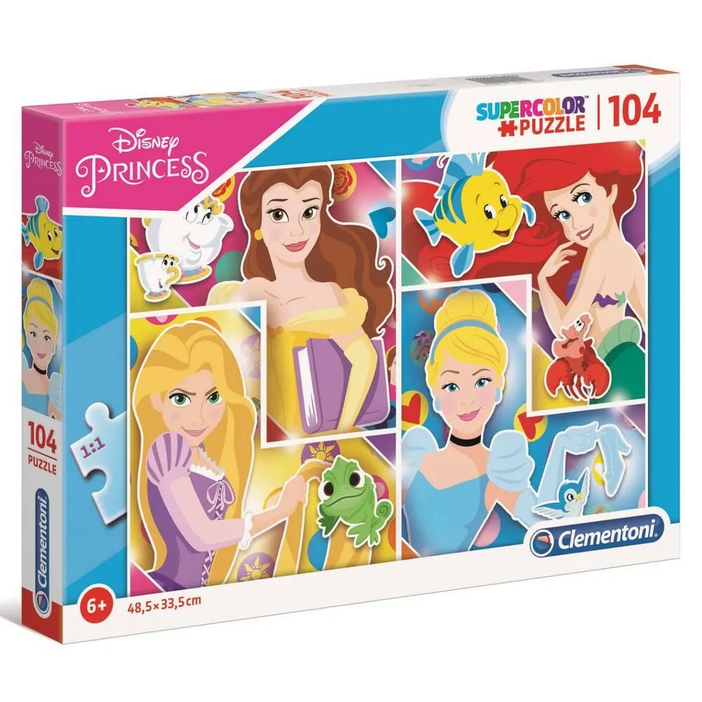 DISNEY PRINCESSES - PUZZLE SUPERCOLOR 104 PIECES