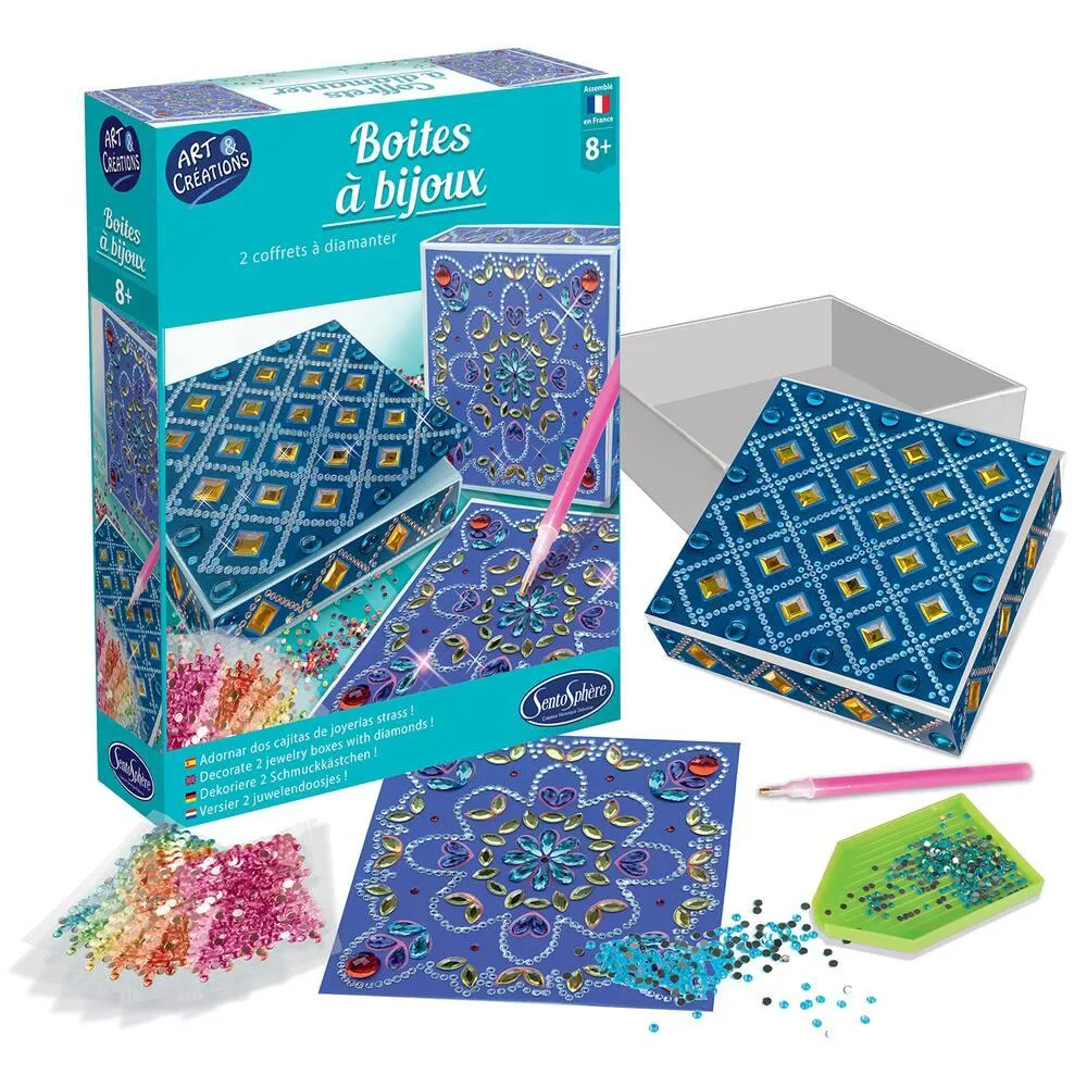 BOITES A BIJOUX PIERRES ET STRASS