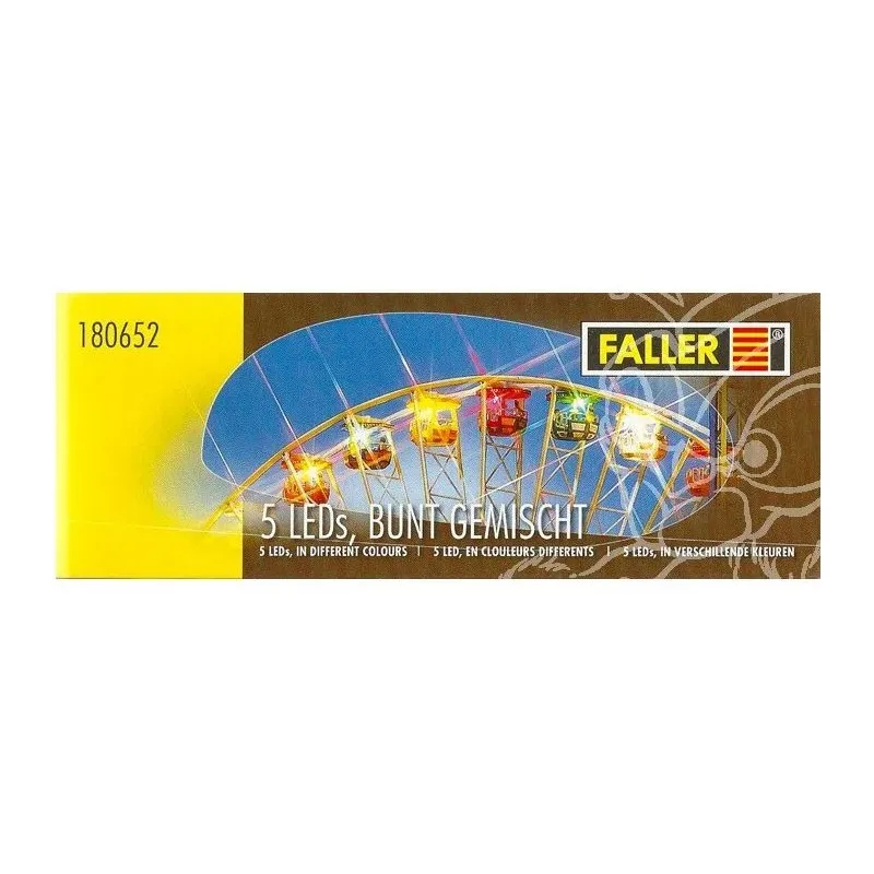 5 LED, couleurs différentes. FALLER 180652