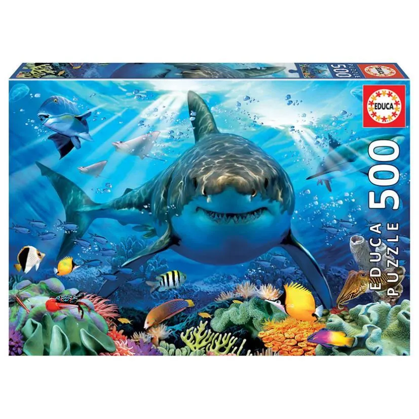 PUZZLE 500 PIECES GRAND REQUIN BLANC