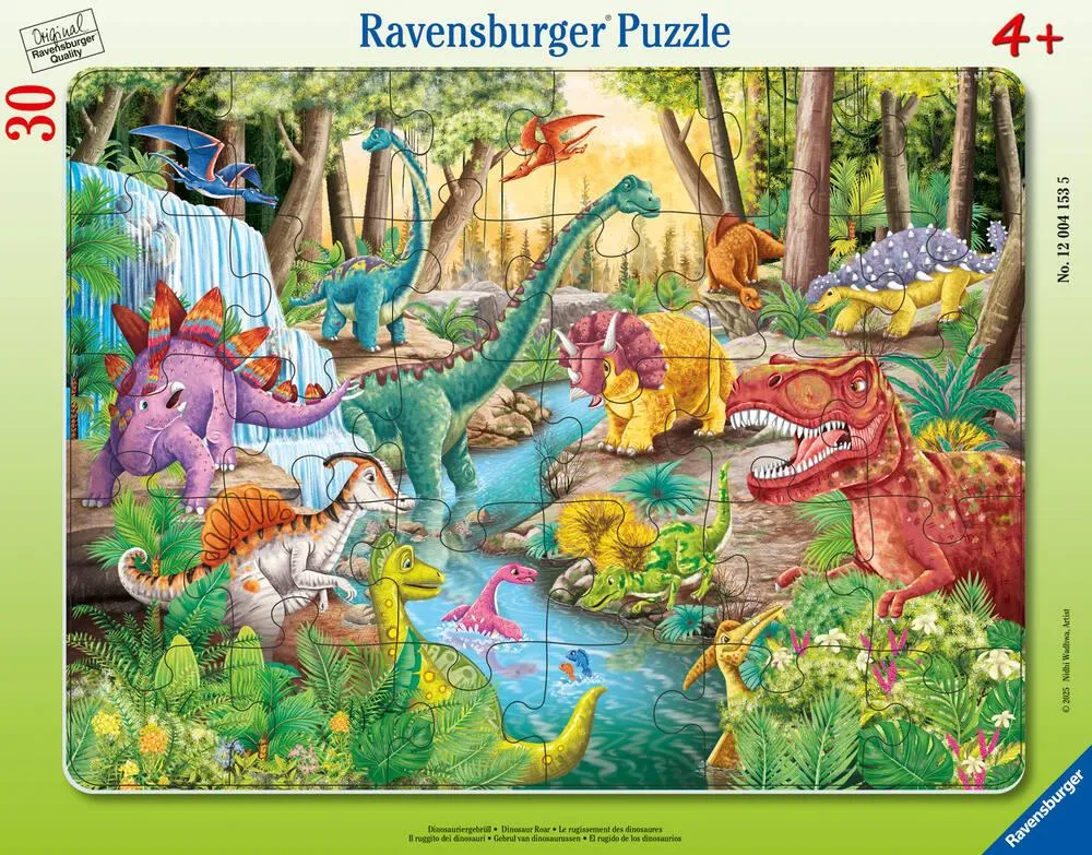 PUZZLE CADRE 30-48 PIECES  LE RUGISSEMENT DES DINOSAURES