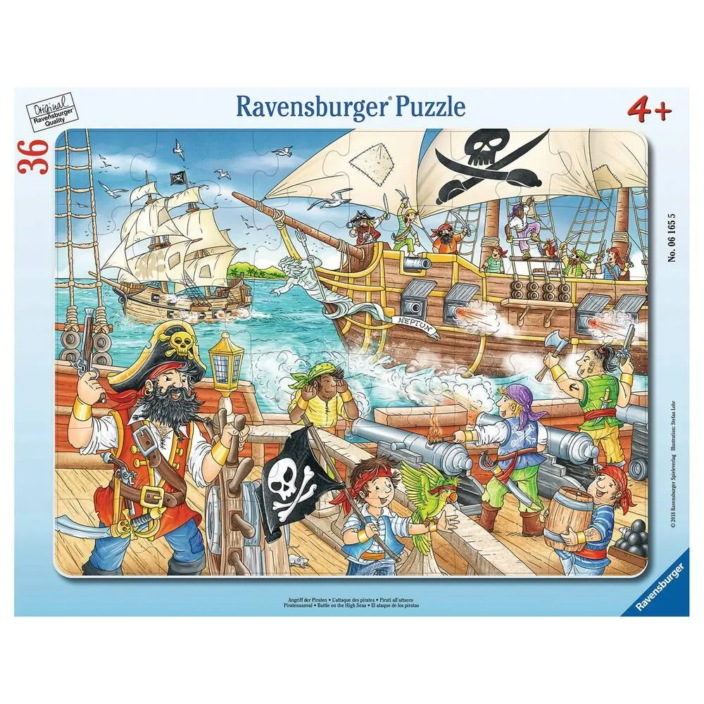 PUZZLE CADRE 30-48 PIECES - L'ATTAQUE DES PIRATES