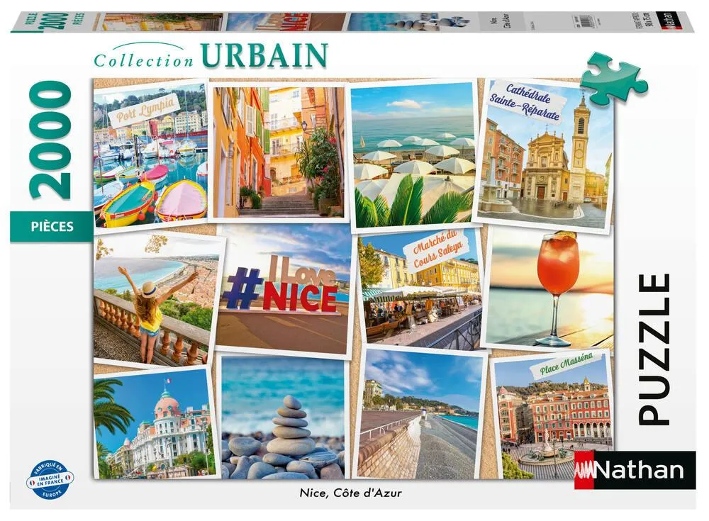 NATHAN PUZZLE 2000 PIECES NICE, COTE D'AZUR