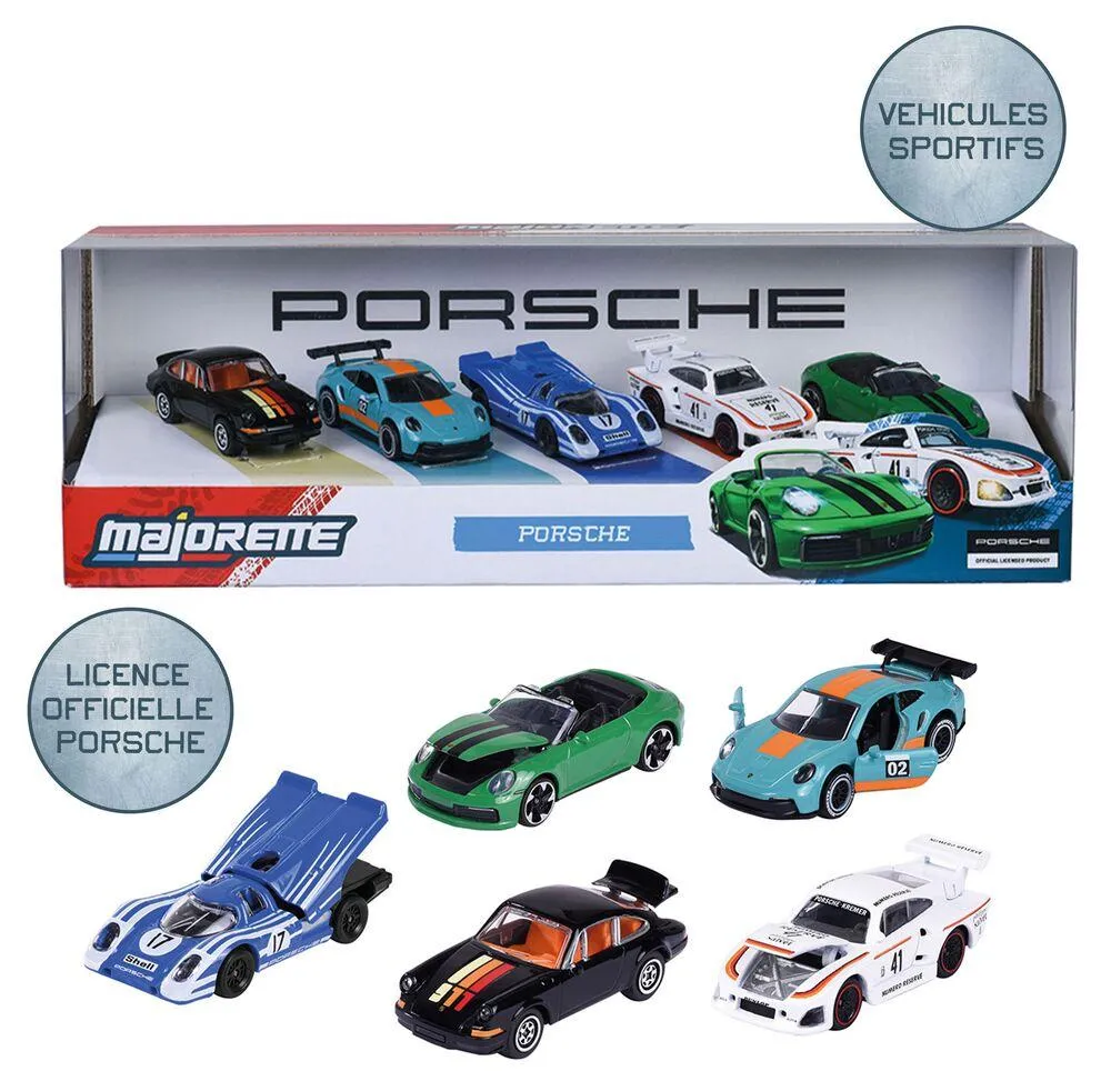 MAJORETTE PORSCHE 5 PIECES  GIFTPACK
