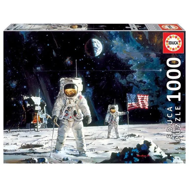 PUZZLE 1000 PIECES FIRST MEN ON THE MOON ROBERT MCCALL