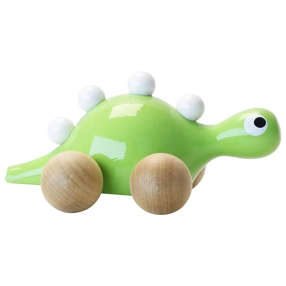 JOUET EN BOIS À PROMENER GINO LE DINO VERT