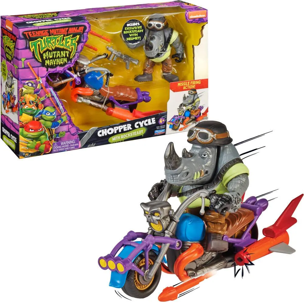 TORTUES NINJA - VEHICULE DELUXE AVEC FIGURINE 12 CM - ROCKST