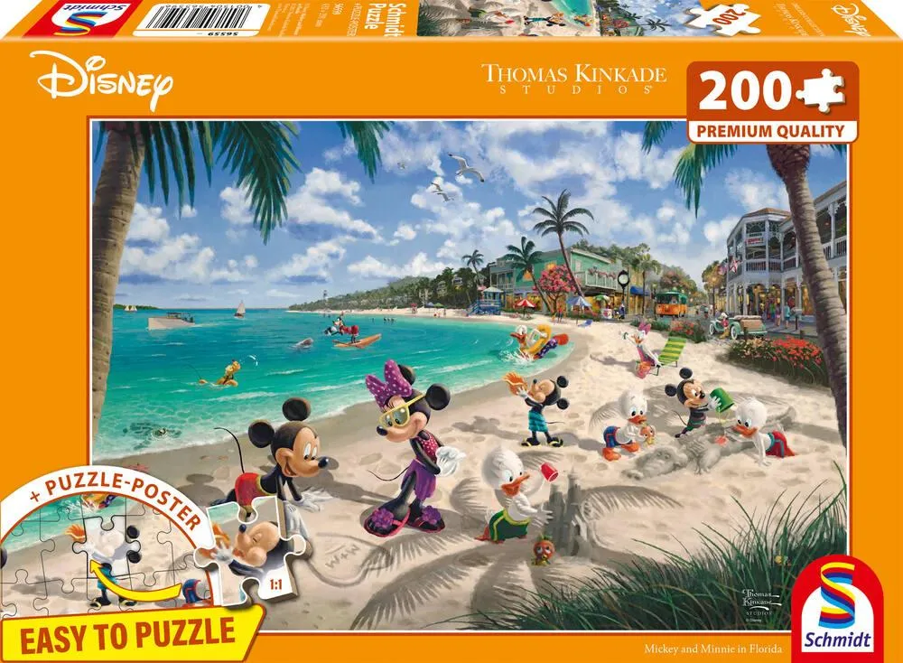 DISNEY - MICKEY & MINNIE IN FLORIDA - PUZZLE 200 PIECES