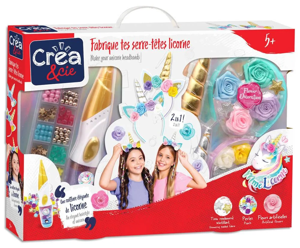 FABRIQUE TES SERRE-TETES LICORNE