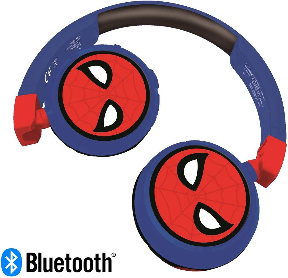 CASQUE 2 EN 1 BLUETOOTH® ET FILAIRE CONFORTABLE ET PLIABLE AVEC LIMITATION DE SON DESIGN SPIDERMAN