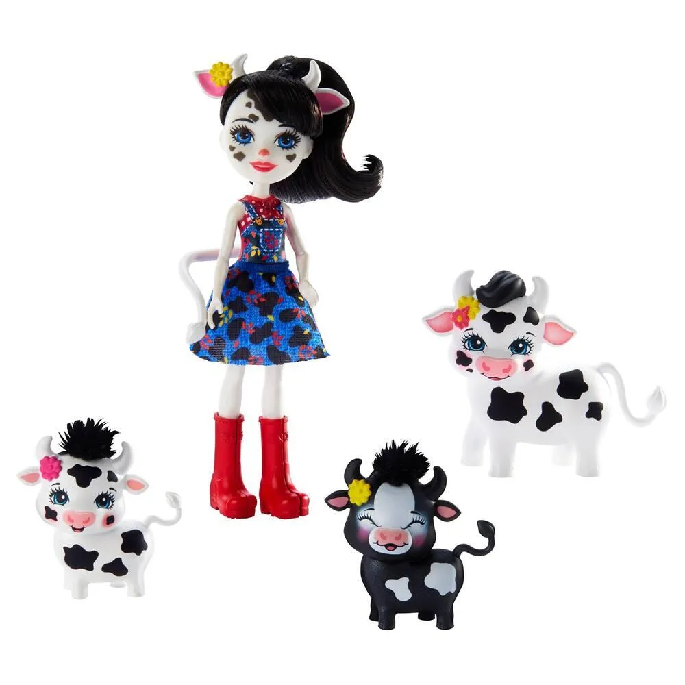 FIGURINE CAMBRIE VACHE RICOTTA ET SA FAMILLE - ENCHANTIMALS