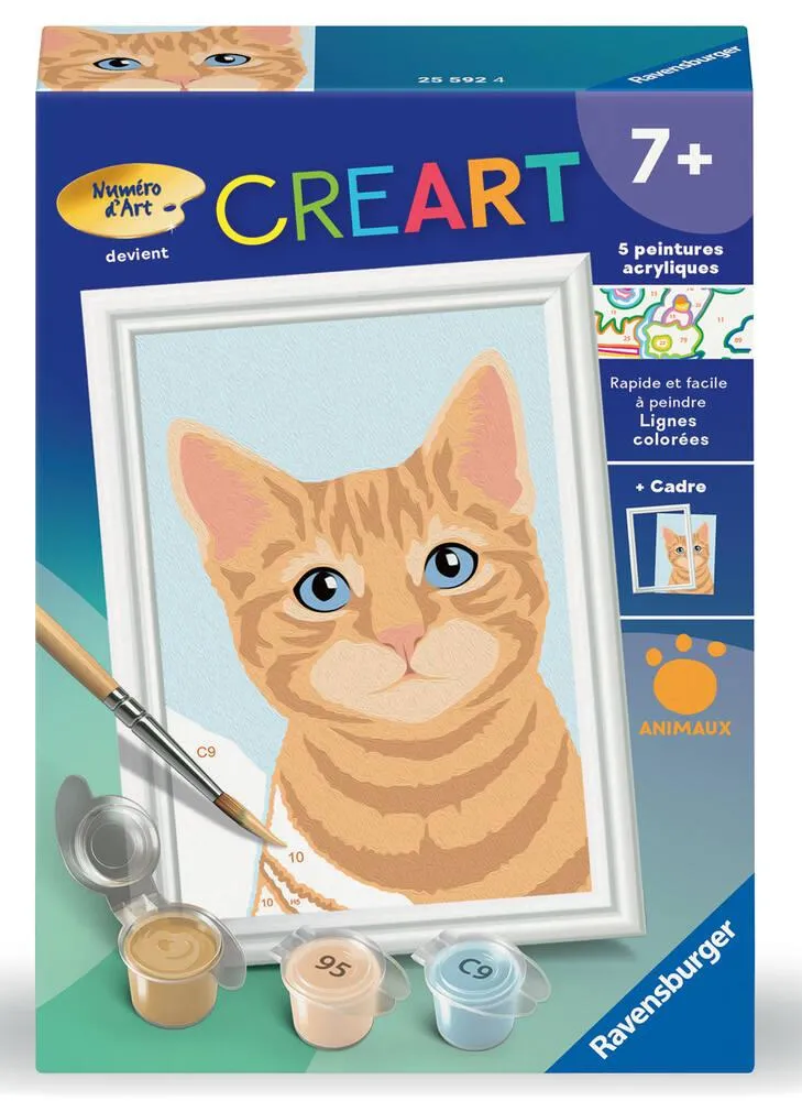CREART KIDS  8X12CM  CHAT ROUX