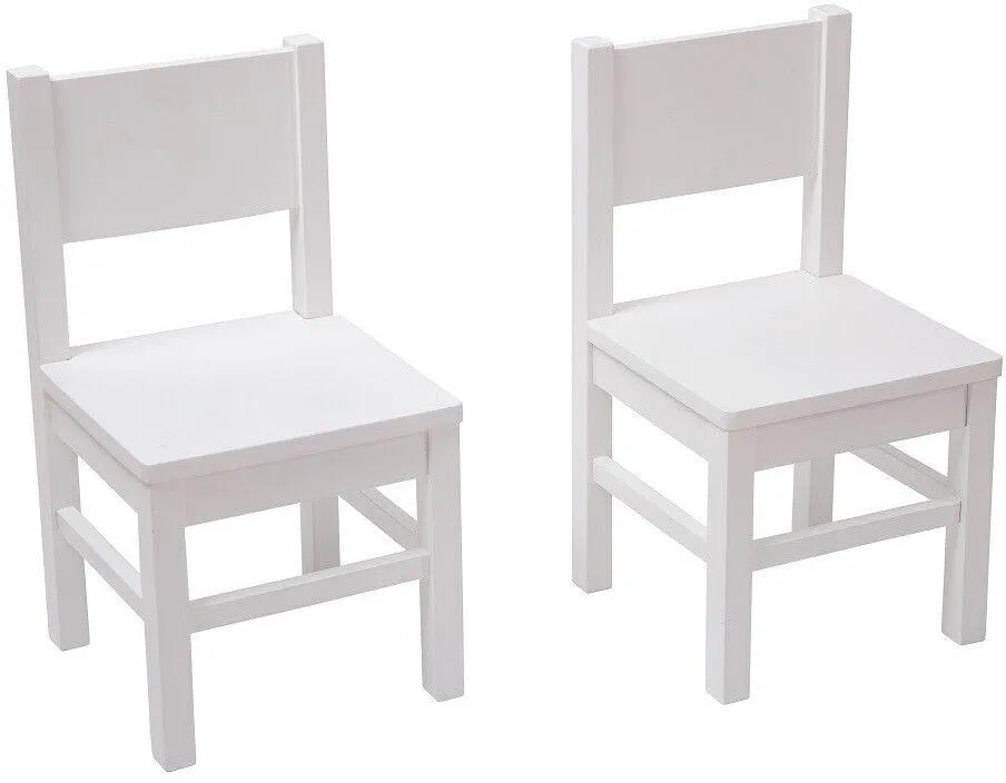 CHAISE 4-7 ANS - LOT DE 2 - BLANC