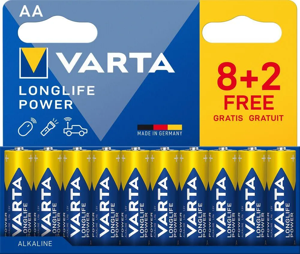 LONGLIFE POWER AA - LR6 8+2 GRATUITES