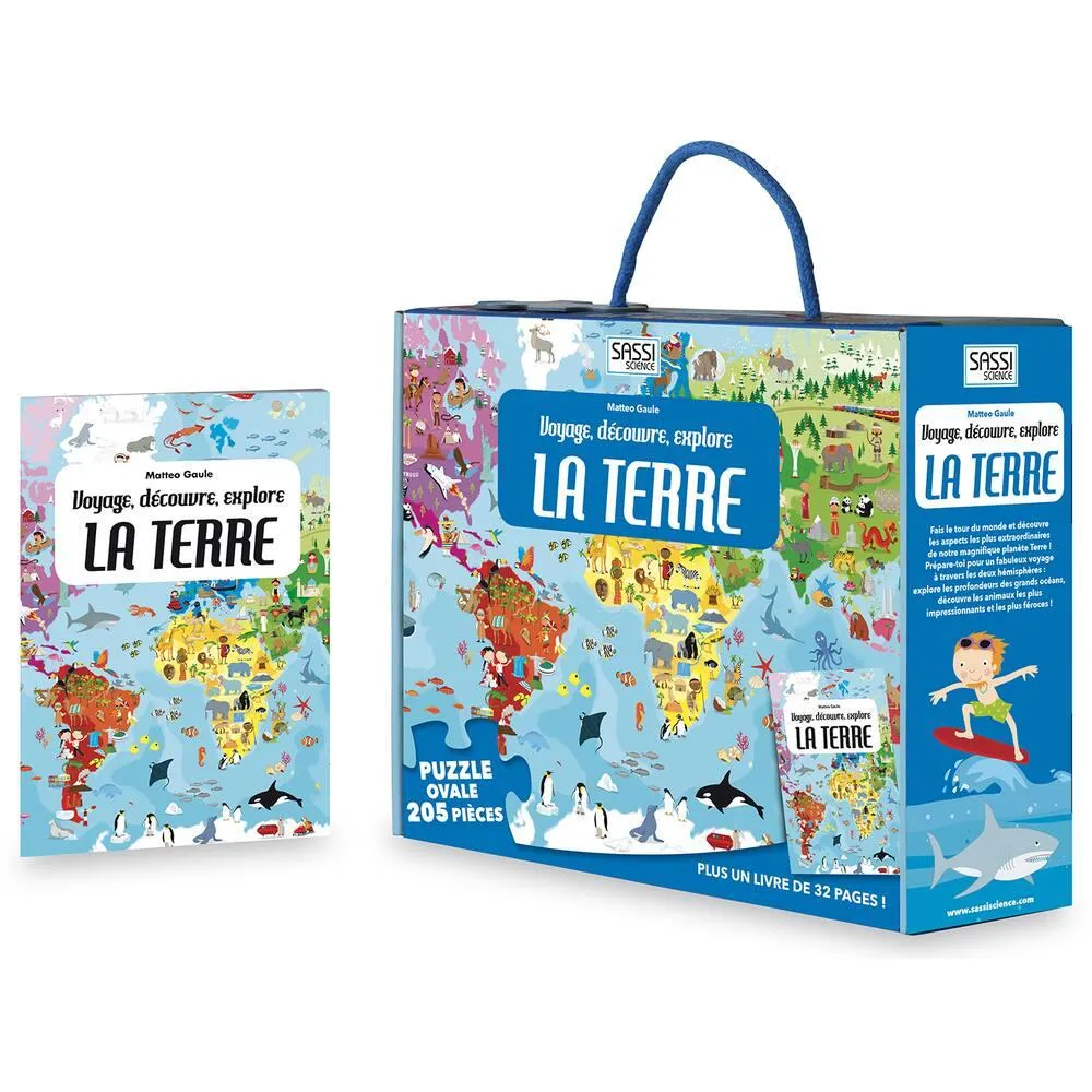 PUZZLE LA TERRE VOYAGE DECOUVRE EXPLORE 205 PIECES