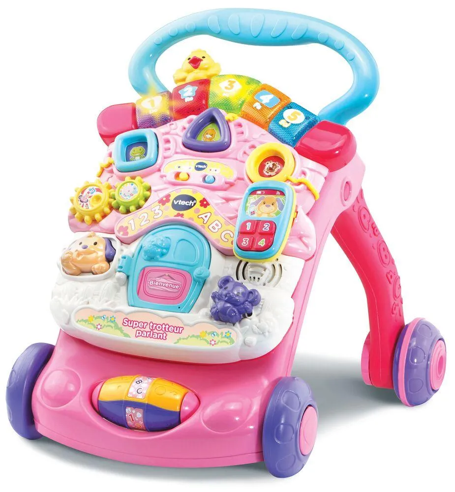 VTECH BABY - SUPER TROTTEUR PARLANT 2 EN 1 ROSE
