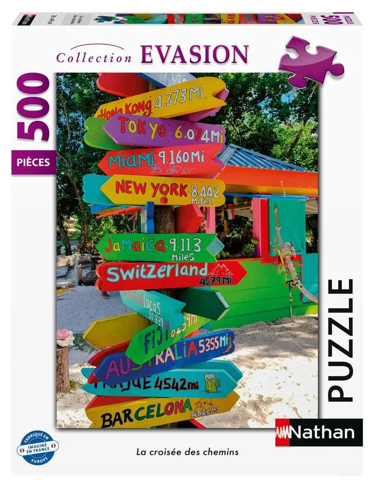 NATHAN PUZZLE 500 PIECES  LA CROISEE DES CHEMINS