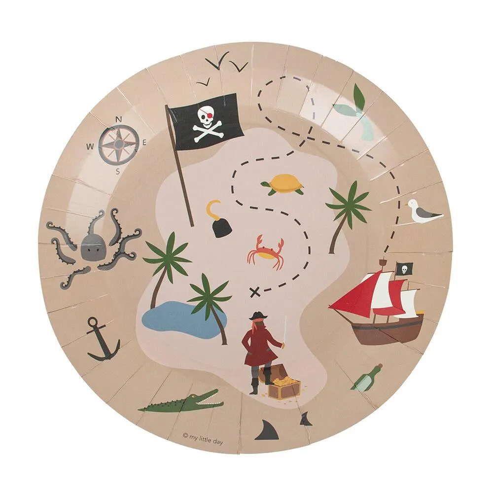 8 ASSIETTES EN CARTON - PIRATES