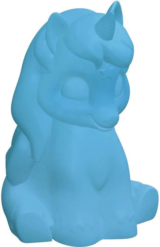 LICORNE VEILLEUSE EN 3D ENV 20 CM AVEC DIFFUSION LUMIERE EN COULEURS
