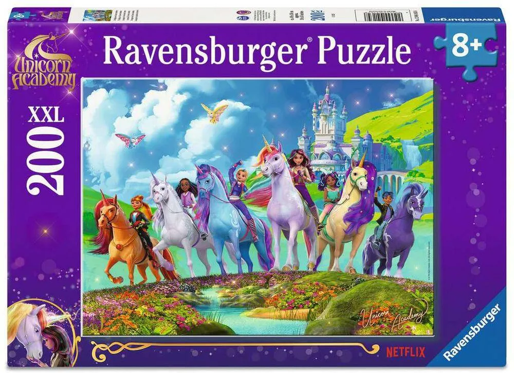 PUZZLE 200 PIECES XXL - LA MAGIE DE L'ECOLE DES LICORNES