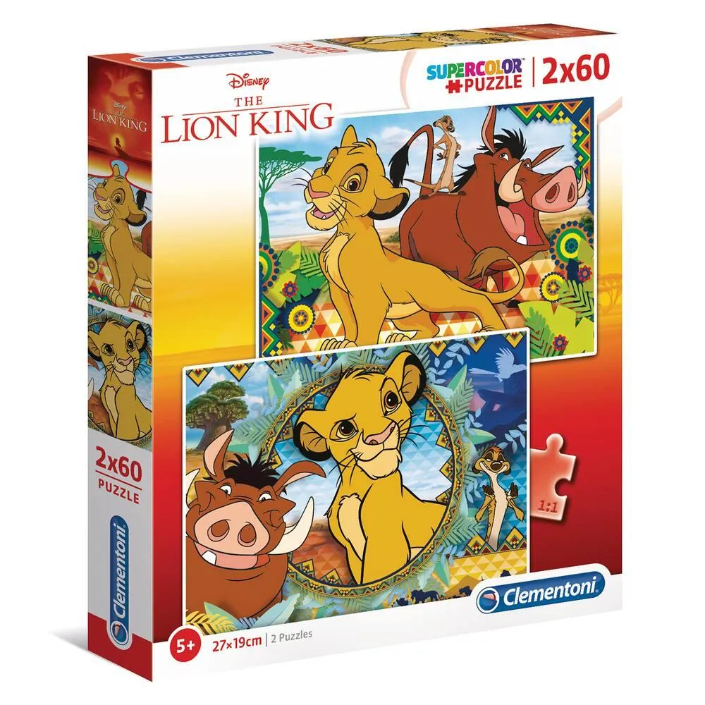 LE ROI LION - PUZZLE SUPERCOLOR 2X60 PIECES