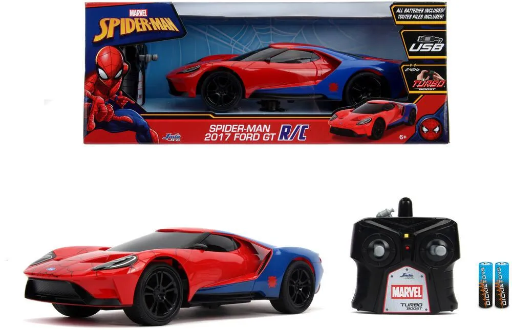 MARVEL SPIDERMAN - VOITURE RADIOCOMMANDE 1/16 FORD GT