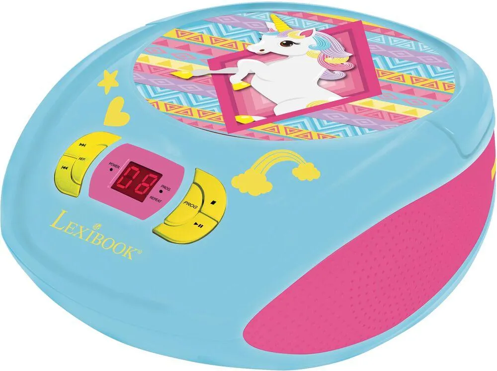 LECTEUR CD PORTABLE DESIGN LICORNE - PORT USD, FONCTION AUX-IN, PRISE MICRO