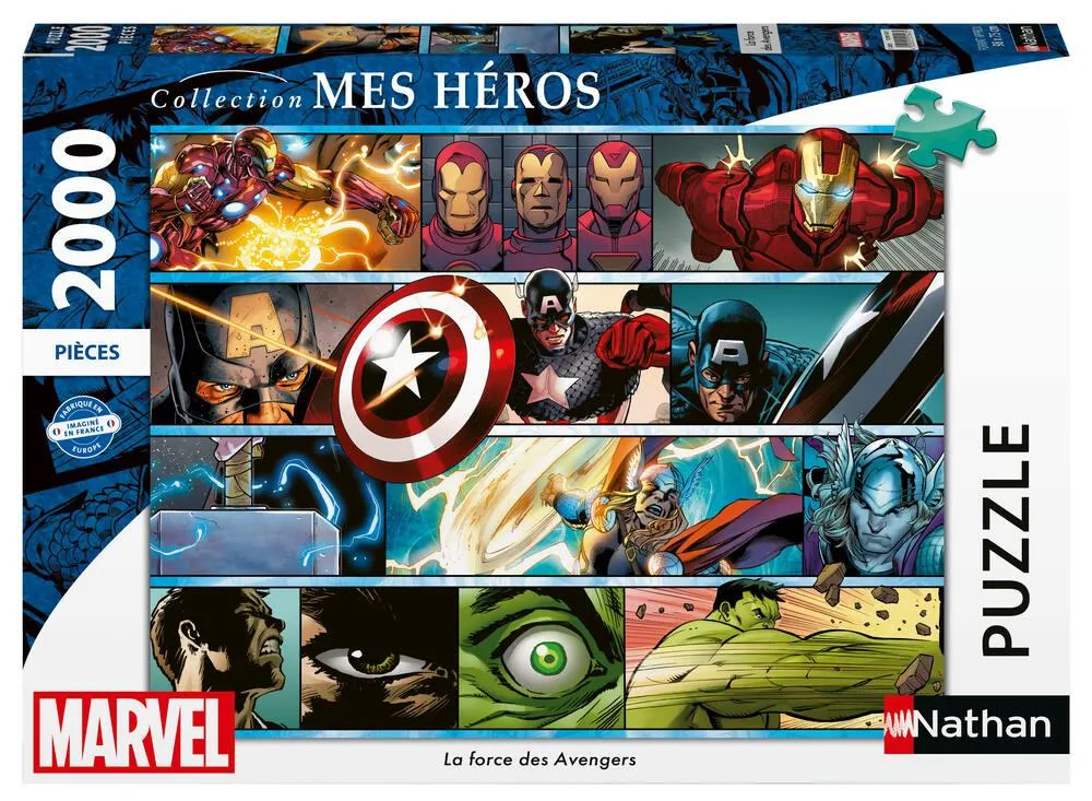 NATHAN - MARVEL - PUZZLE 2000 PIECES  LA FORCE DES AVENGERS