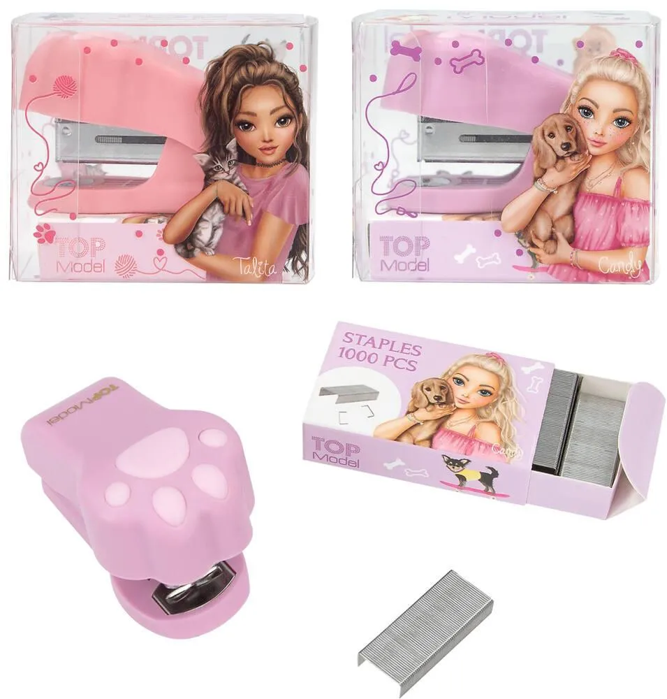 TOPMODEL KIT DE MINI AGRAFEUSES KITTY ET DOGGY