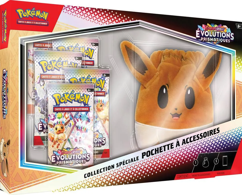 POKEMON - COFFRET ACCESSOIRES 5 BOOSTERS, SAC DE RANGEMENT