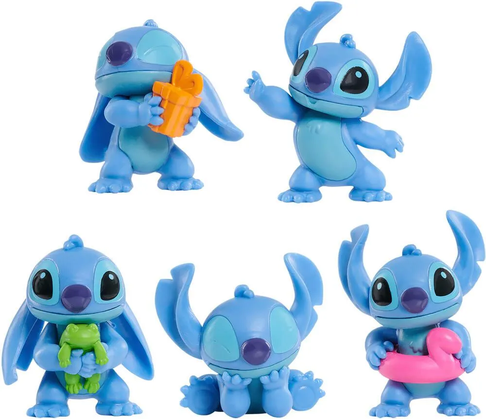 DISNEY STITCH - PACK 5 FIGURINES A COLLECTIONNER
