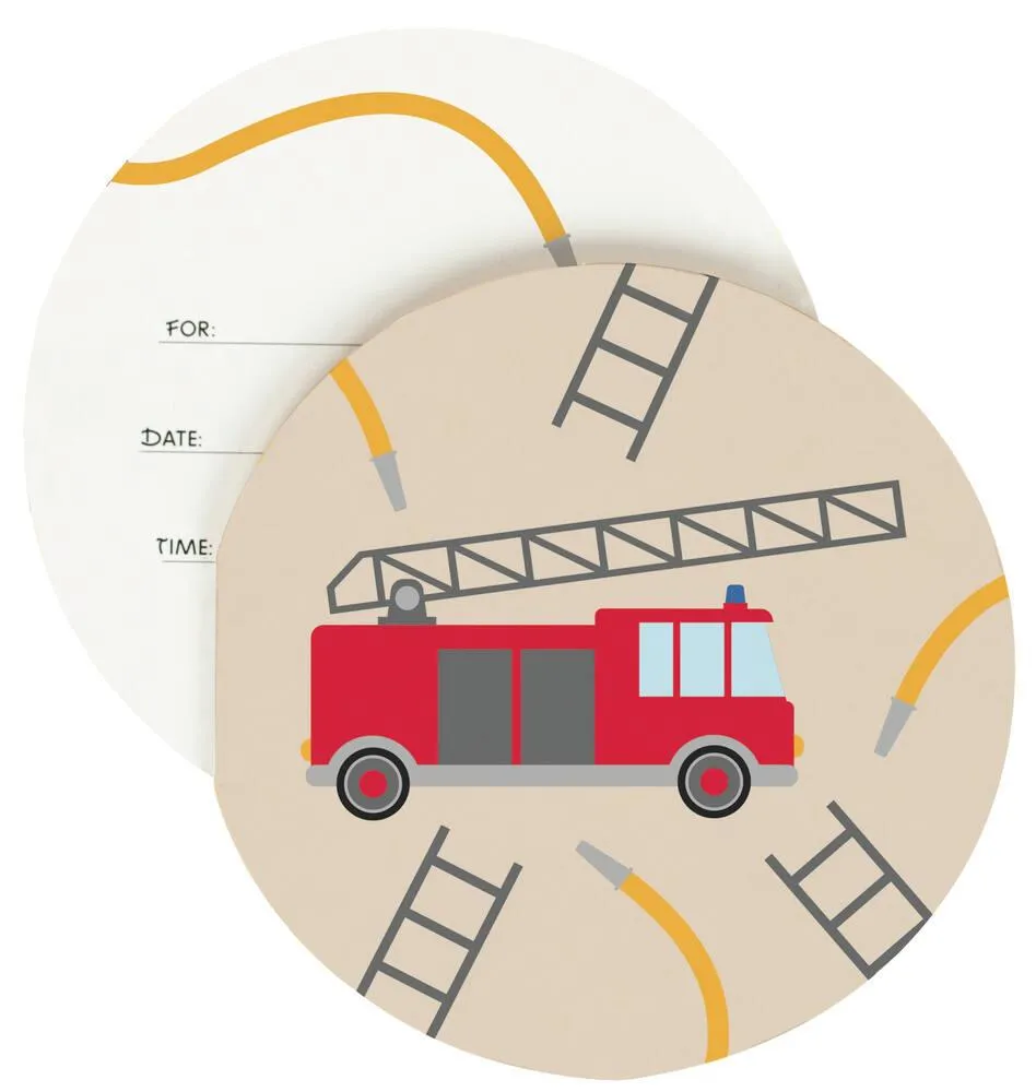 8 INVITATIONS - POMPIERS