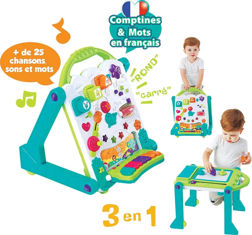 AUBY - MON TABLEAU TROTTEUR 3 EN 1