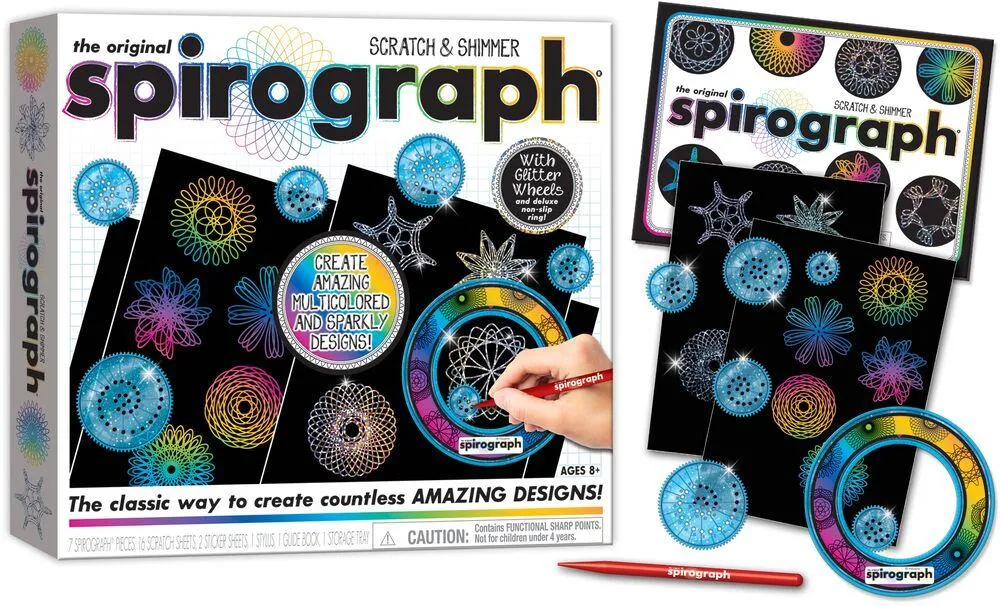 SPIROGRAPH MULTICOLORE ET PAILLETE