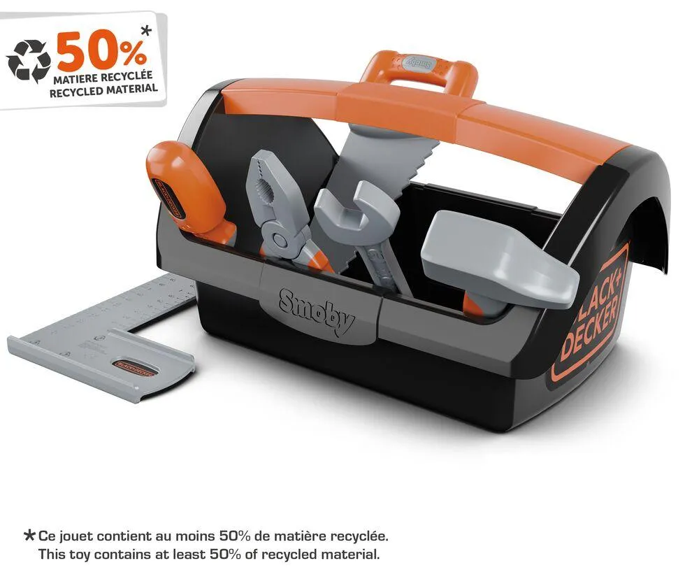 BLACK & DECKER BOITE A OUTILITTLE SMOBY + 6 OUTILS - LITTLE SMOBY