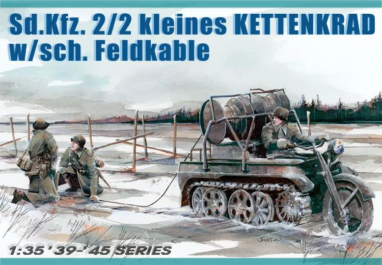 Sd.Kfz. 2/2 kleines KETTENDRAD w/sch. Feldkable