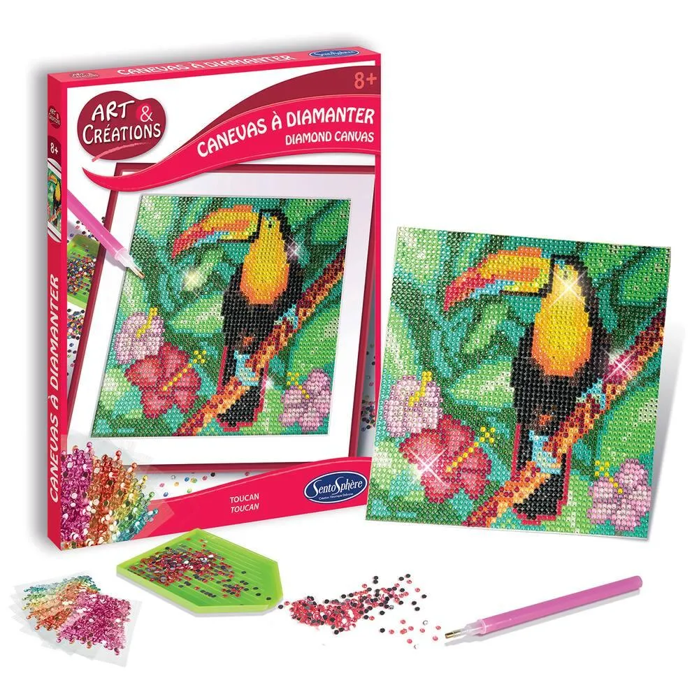 ART & CRÉATIONS CANEVAS A DIAMANTER TOUCAN